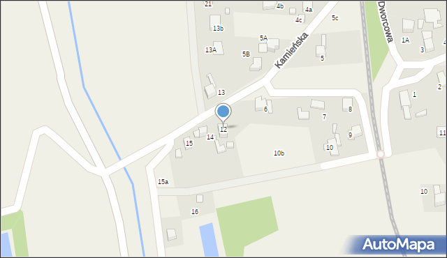 Bluszczów, Kamieńska, 12, mapa Bluszczów