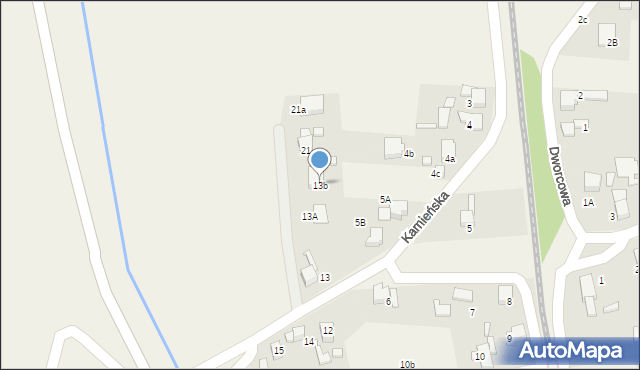 Bluszczów, Kamieńska, 13b, mapa Bluszczów