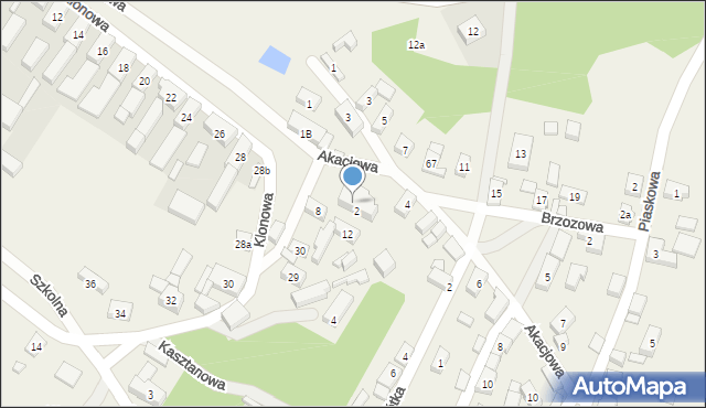 Bobrowniki, Kasztanowa, 10, mapa Bobrowniki