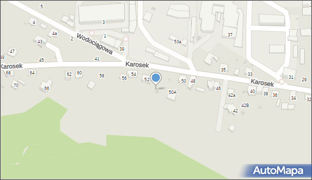 Bochnia, Karosek, 52e, mapa Bochni