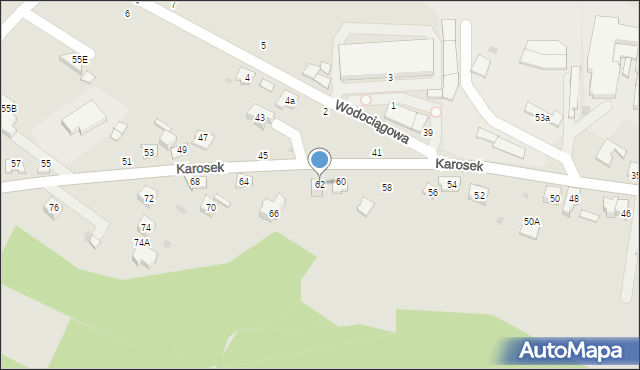 Bochnia, Karosek, 62, mapa Bochni