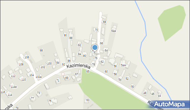 Bochotnica, Kazimierska, 74, mapa Bochotnica