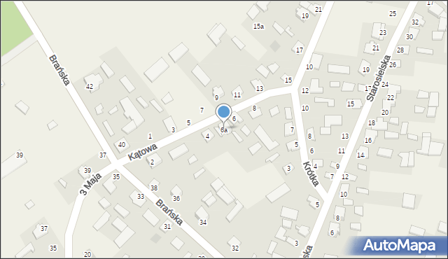 Boćki, Kątowa, 6a, mapa Boćki