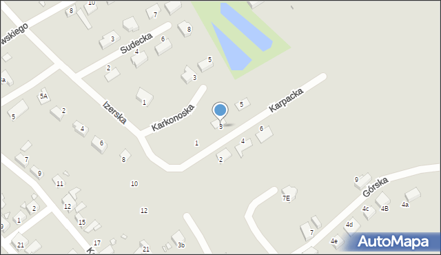 Bogatynia, Karpacka, 3, mapa Bogatynia