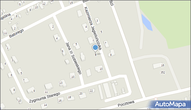 Bogatynia, Kazimierza Jagiellończyka, 8, mapa Bogatynia