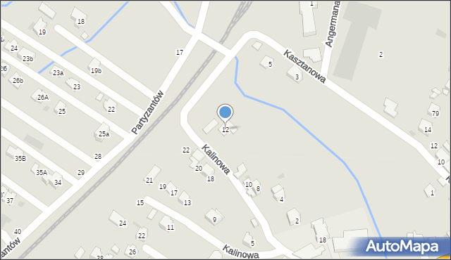 Boguchwała, Kalinowa, 12, mapa Boguchwała