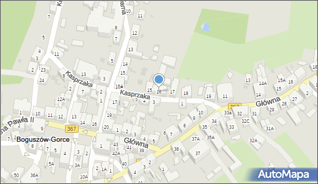 Boguszów-Gorce, Kasprzaka Marcina, 16, mapa Boguszów-Gorce