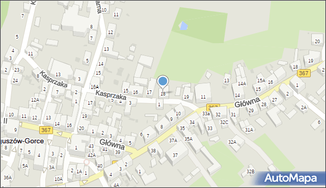 Boguszów-Gorce, Kasprzaka Marcina, 18, mapa Boguszów-Gorce