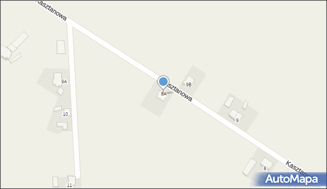 Boguszyn, Kasztanowa, 8A, mapa Boguszyn