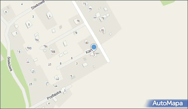 Borki, Kani, 1, mapa Borki