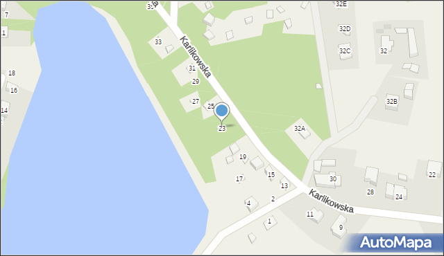 Borkowo, Karlikowska, 23, mapa Borkowo