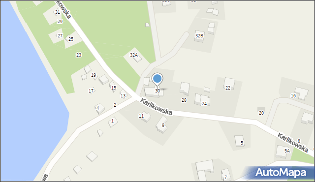 Borkowo, Karlikowska, 30, mapa Borkowo