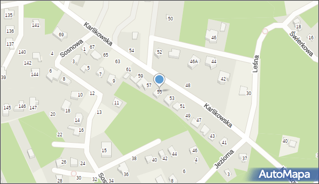 Borkowo, Karlikowska, 55, mapa Borkowo