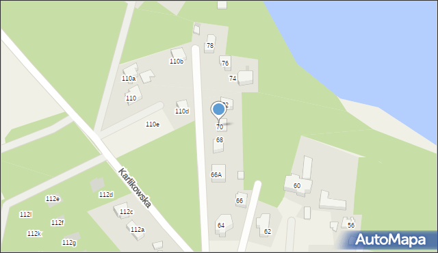 Borkowo, Karlikowska, 70, mapa Borkowo