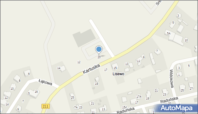 Borkowo, Kartuska, 10, mapa Borkowo