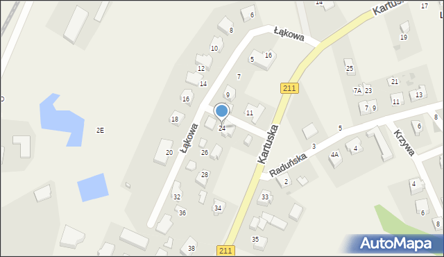 Borkowo, Kartuska, 24, mapa Borkowo