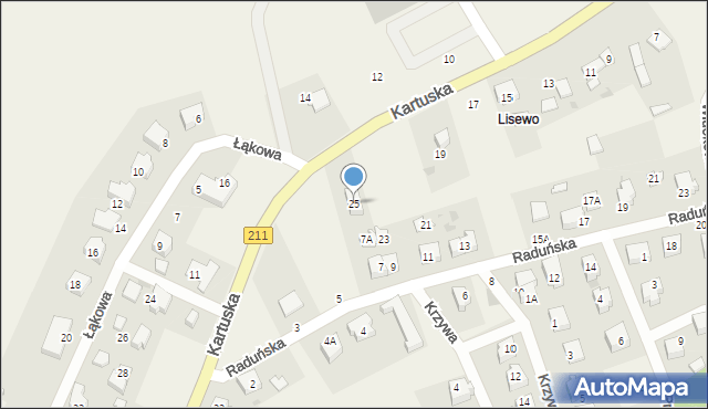 Borkowo, Kartuska, 25, mapa Borkowo