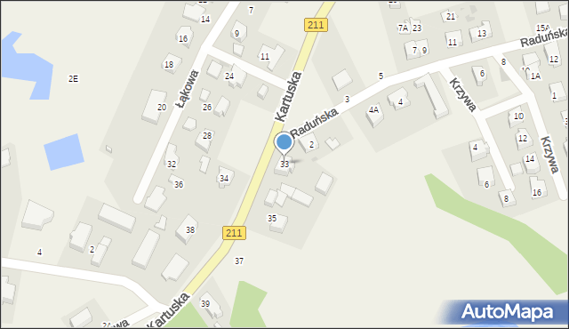 Borkowo, Kartuska, 33, mapa Borkowo