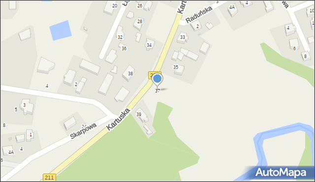 Borkowo, Kartuska, 37, mapa Borkowo