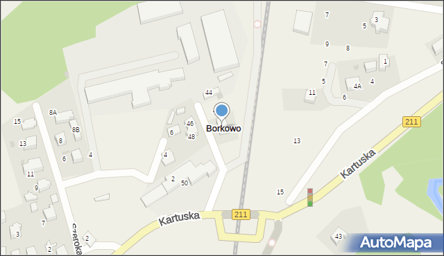 Borkowo, Kartuska, 40, mapa Borkowo