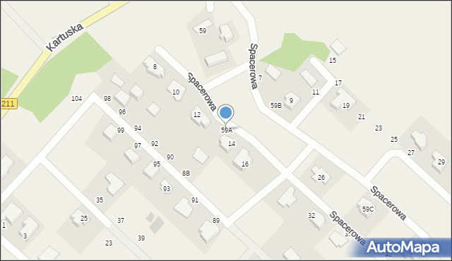 Borkowo, Kartuska, 59A, mapa Borkowo