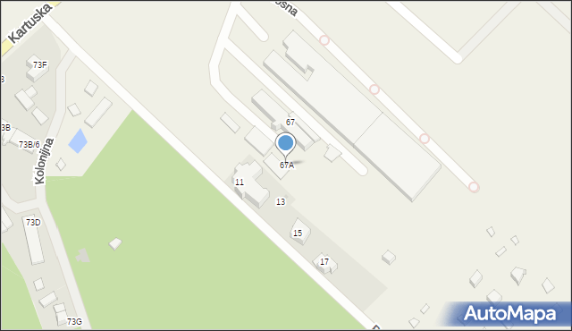 Borkowo, Kartuska, 67A, mapa Borkowo
