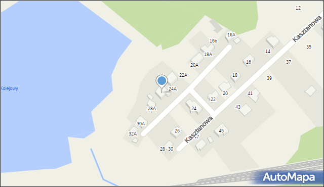 Borowa, Kasztanowa, 26A, mapa Borowa