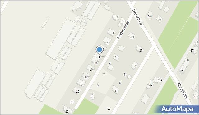 Borowa Góra, Kameralna, 8, mapa Borowa Góra