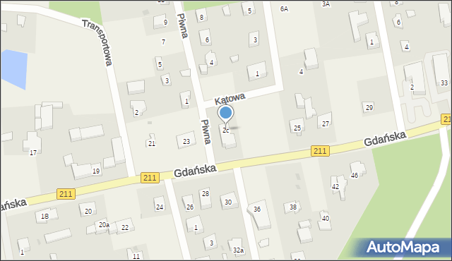 Borowo, Kątowa, 2c, mapa Borowo