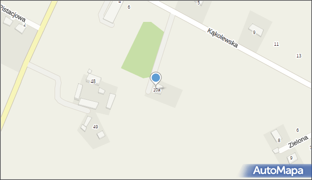 Boruja Kościelna, Kąkolewska, 10a, mapa Boruja Kościelna