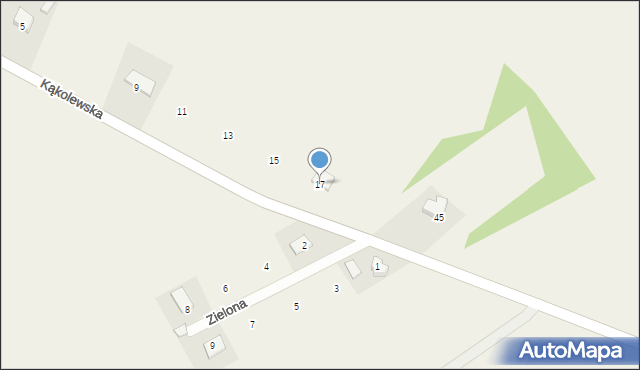 Boruja Kościelna, Kąkolewska, 17, mapa Boruja Kościelna