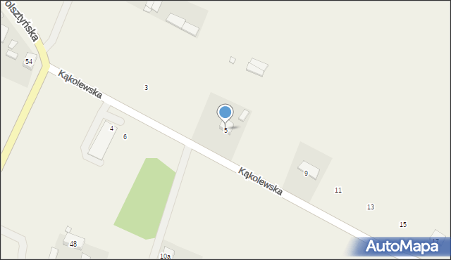 Boruja Kościelna, Kąkolewska, 5, mapa Boruja Kościelna