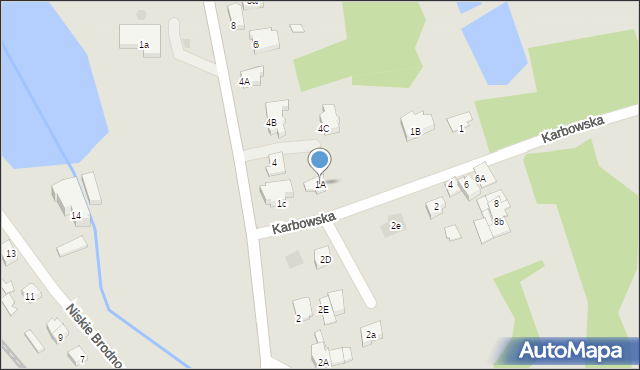 Brodnica, Karbowska, 1A, mapa Brodnica