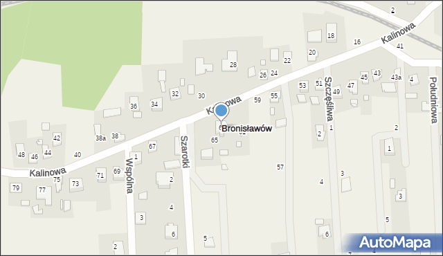 Bronisławów, Kalinowa, 63, mapa Bronisławów