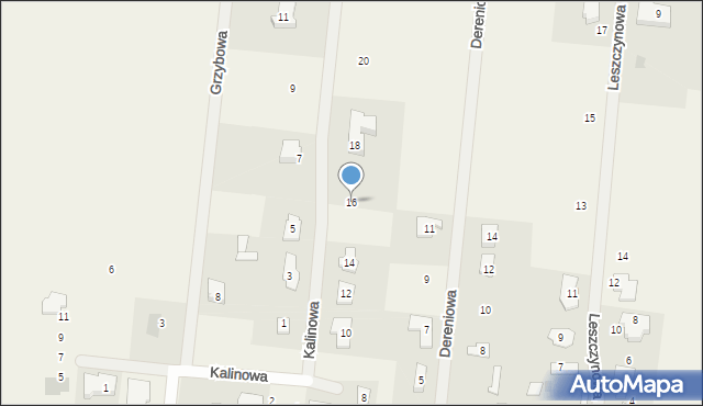 Brwilno, Kalinowa, 16, mapa Brwilno