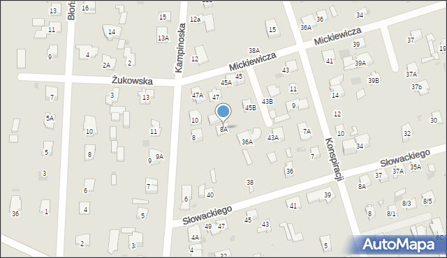 Brwinów, Kampinoska, 8A, mapa Brwinów