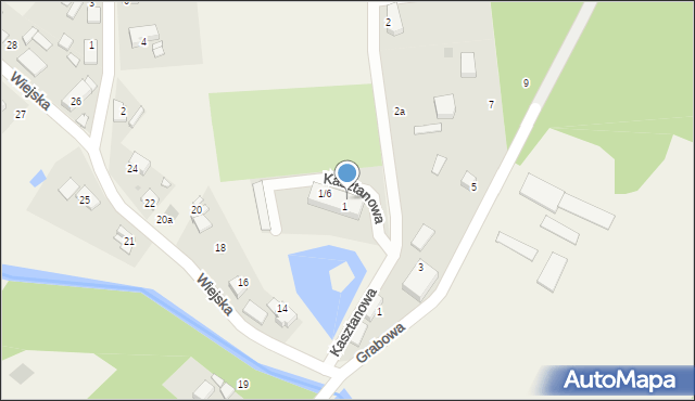 Brynek, Kasztanowa, 1/3, mapa Brynek