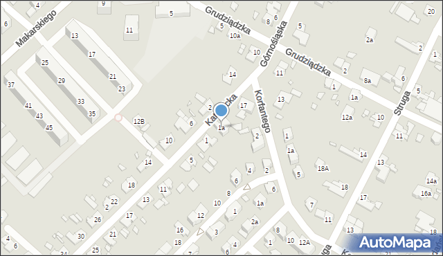 Brzeg, Katowicka, 1a, mapa Brzeg