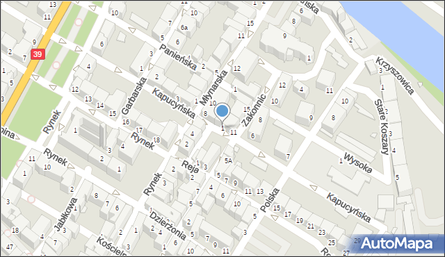 Brzeg, Kapucyńska, 1, mapa Brzeg