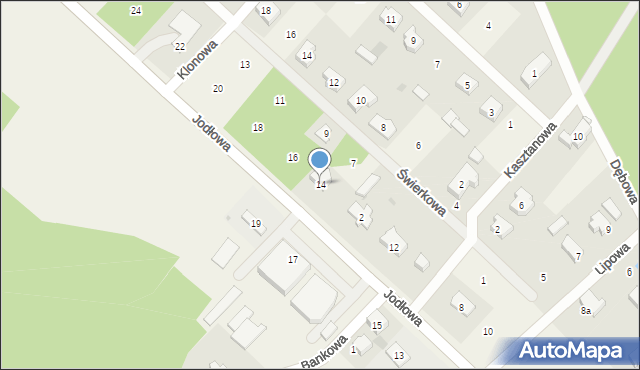 Brzeziny, Kaliska, 22, mapa Brzeziny