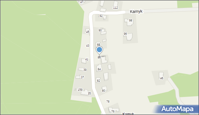 Brzoskwinia, Kamyk, 86, mapa Brzoskwinia
