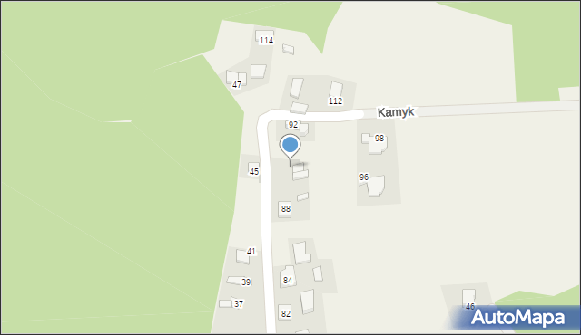 Brzoskwinia, Kamyk, 90, mapa Brzoskwinia