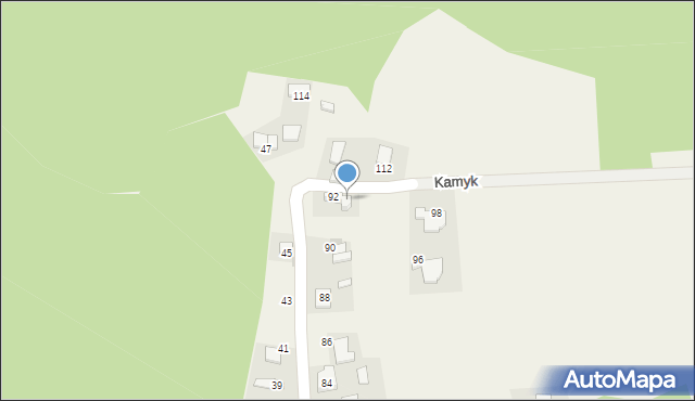 Brzoskwinia, Kamyk, 94, mapa Brzoskwinia