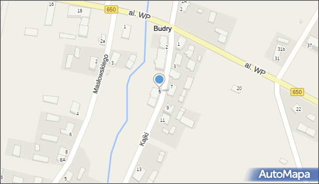 Budry, Kajki Michała, 6, mapa Budry