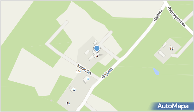 Budy Michałowskie, Karliczka, 4, mapa Budy Michałowskie