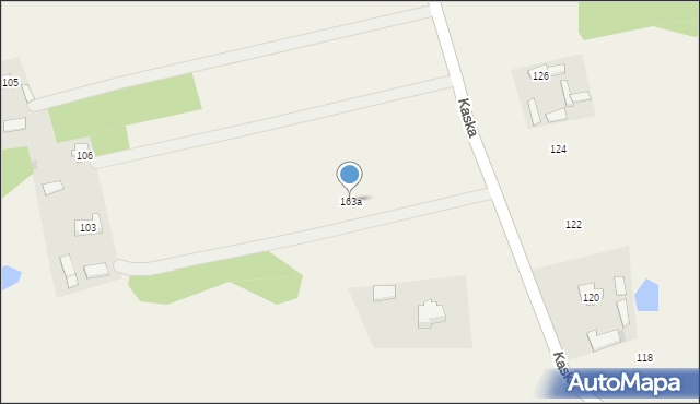 Budy Zosine, Kaska, 163a, mapa Budy Zosine