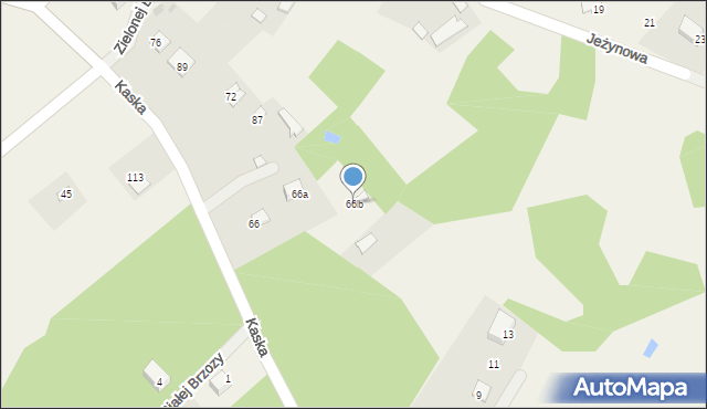 Budy Zosine, Kaska, 66b, mapa Budy Zosine