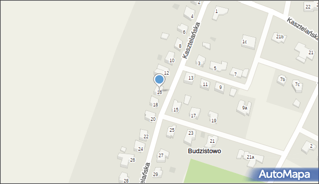 Budzistowo, Kasztelańska, 16, mapa Budzistowo