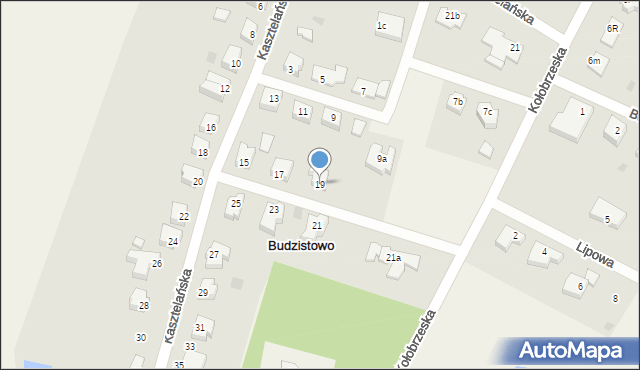 Budzistowo, Kasztelańska, 19, mapa Budzistowo