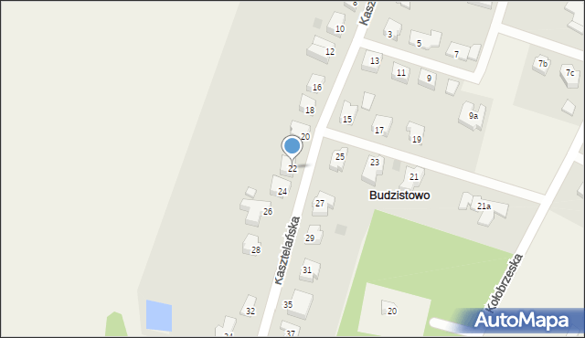 Budzistowo, Kasztelańska, 22, mapa Budzistowo